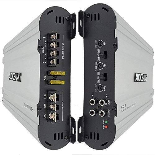 Audiobank P2002 2 Channels 2000 Watts Bridgedable Car Audio Stereo Amplifier Heavy-Duty Aluminum Alloy Heatsink | Class A-B Operation Remote On/Off Circuit -2nd Gen Audiobank P2002 2 Channels 2000 Watts Bridgedable Car Audio Stereo Amplifier Heavy-Duty Aluminum Alloy Heatsink | Class A-B Operation Remote On/Off Circuit -2nd Gen